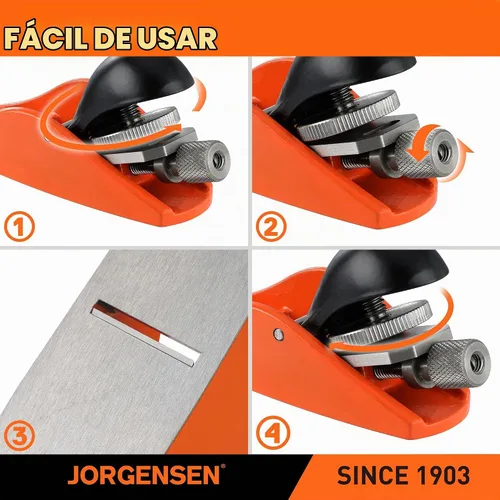 Vista 6 de JORGENSEN 3.5" Mini cepilladora de madera - Mini cepilladora de mano para carpintería, bloque plano, pequeña mano plana para recorte, cepillado