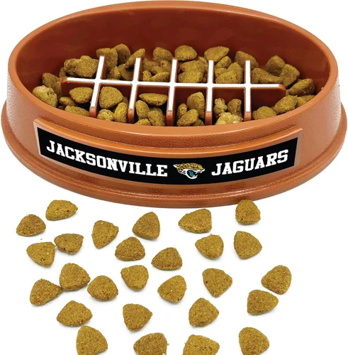 Vista 23 de NFL Super-Bowl Philadelphia Eagles - Cuenco de alimentación lenta para perros y gatos. Diseño de fútbol para una digestión saludable. Antideslizante