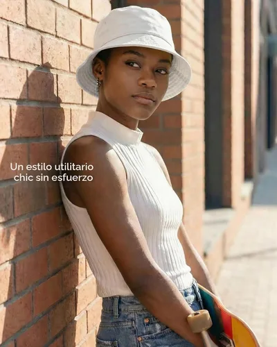 Vista 4 de HONGTEYA Sombreros de sol de pescador para mujer y hombre, sombrero de Blanco