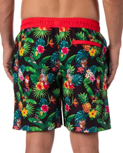 Vista 4 de INTIMO Looney Tunes - Traje de baño con estampado tropical para hombre