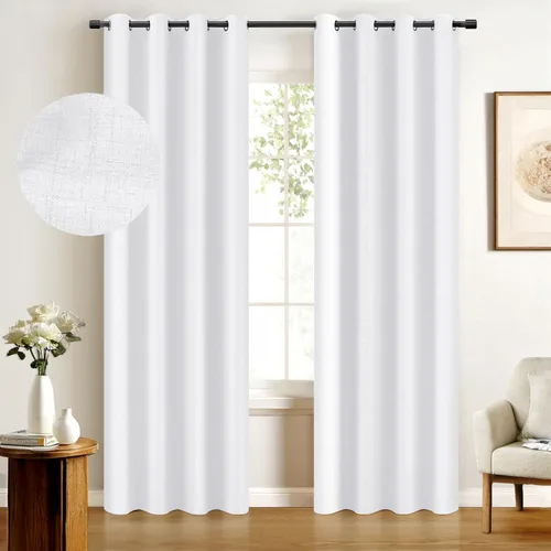 Vista 20 de Cortinas 100% Blackout Shield para puerta corrediza, cortinas extra anchas de 108 pulgadas de largo, cortinas con ojales para puerta de patio, 50