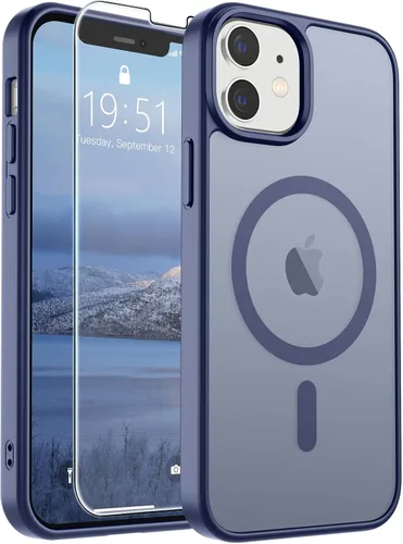 Vista 96 de SUPFINE Funda magnética para iPhone SE 2022 (3ª)/2020 (2ª), iPhone 8 (compatible con MagSafe) (protección contra caídas de grado militar), funda