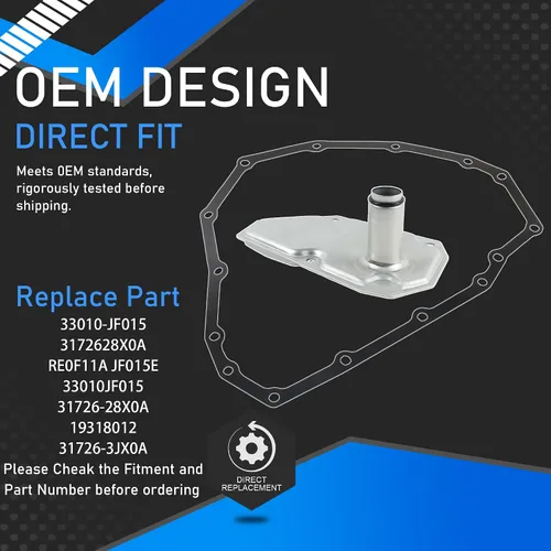 Vista 3 de RE0F11A CVT Kit de juntas de cárter de aceite para filtro de transmisión compatible con Nissan Versa Sentra Compatible con Nissan Versa Sentra