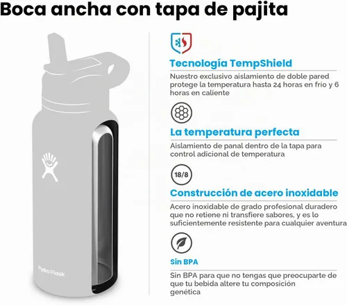 Vista 5 de Hydro Flask Tapa con pajita de boca ancha
