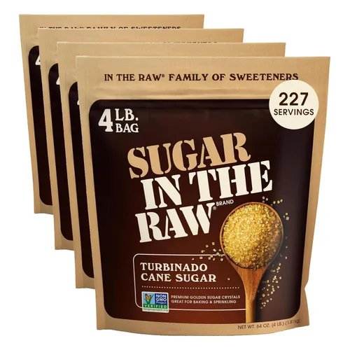 Vista 12 de SUGAR IN THE RAW, paquetes de azúcar de caña granulada, 100 unidades (paquete de 8) Azúcar turbinado puro, totalmente natural, proyecto verificado