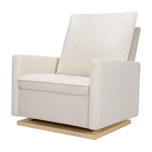 Vista 12 de Babyletto Cali Flange reclinable y planeador giratorio en lazo de peluche almendra, Greenguard Gold y certificado CertiPUR-US GREENGUARD Gold &