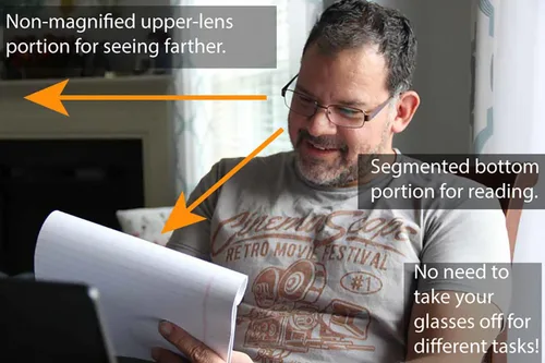 Vista 2 de Gafas de lectura bifocales para hombre con lentes bifocales