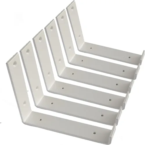 Vista 8 de Soportes de estante Paquete de 6 soportes flotantes resistentes de 6.0 pulgadas de largo x 4.0 pulgadas de alto x 1.5 pulgadas de ancho
