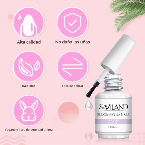 Vista 5 de Saviland Juego de pinceles de acrílico para uñas, cepillo de acrílico para polvo de acrílico con mango de brillo líquido # Tamaño 6