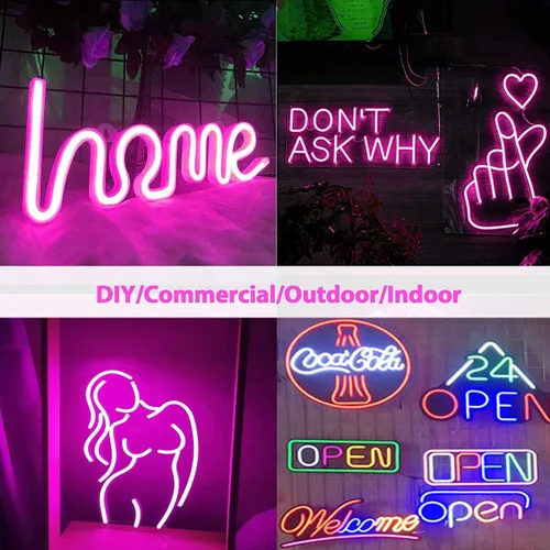 Vista 6 de dobestyou 100 clips de luz LED de neón, hechos de plástico PP con tornillos, compatible con tiras de neón LED de 0.236 x 0.472 pulgadas