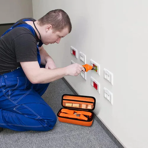 Vista 6 de Funda compatible con Klein Tools ET310 - Buscador de disyuntores de CA, kit de herramientas de reparación de salida 80041 y probador de receptáculos