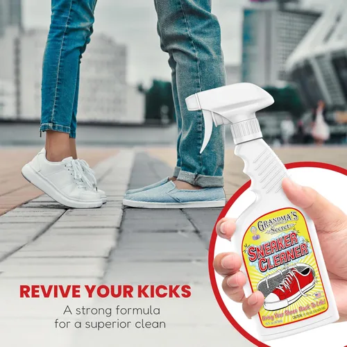 Vista 5 de Limpiador de tenis de Grandma's Secret - para goma, lona, cuero, aerosol removedor de manchas elimina la suciedad, mugre, hierba - Limpiador