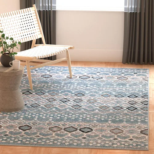 Vista 55 de SAFAVIEH Amsterdam Collection Alfombra Decorativa - 2.3 pies x 4 pies, Negro & Multi, Diseño Marroquí Bohemio, Sin Desprendimiento y Fácil Cuidado