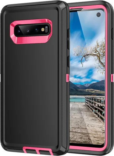 Vista 15 de Funda para Galaxy S10, [sin protector de pantalla] resistente a prueba de golpes, polvo y caídas, 3 capas de protección completa del cuerpo, funda