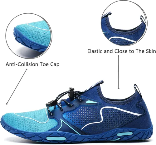 Vista 5 de Tenis impermeables para hombres y mujeres, descalzo, calcetín acuático de secado rápido para usar al aire libre, calzado deportivo para kayak