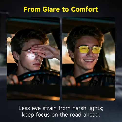 Vista 3 de Polarized Clip-On & Flip-Up Driving Glasses Night Vision & Sun Lenses, UV400 Over-Glasses