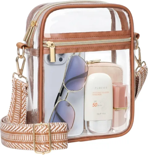Vista 14 de PACKISM Clear Purse for Stadium Events - Clear Concert Bag for Women Negro
