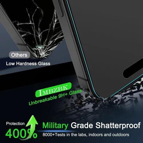 Vista 5 de IMBZBK [Eliminación automática de polvo] Paquete de 3 protectores de pantalla mate para iPhone 17 Pro Max [grado militar] accesorios, película