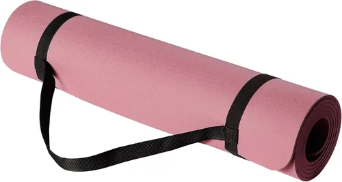 Vista 8 de Amazon Basics - Alfombra de yoga y ejercicio de 1/4 de pulgada de grosor, de TPE, con correa de transporte