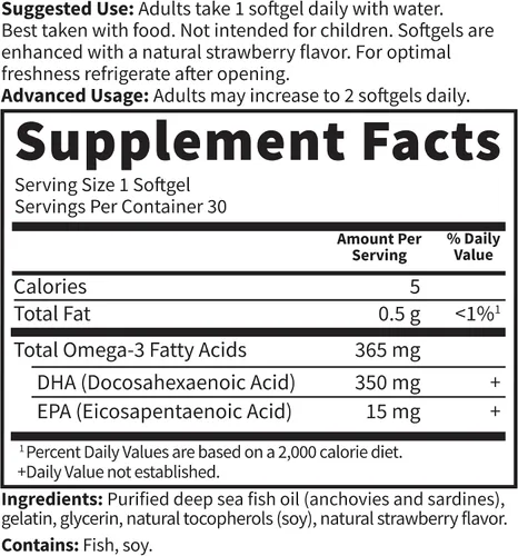 Vista 4 de Garden of Life Aceite de Pescado Ultra Puro con ácidos grasos omega 3, EPA y DHA, Oceans 3 Oceans Mom, Suplemento dietario con antioxidantes, 30