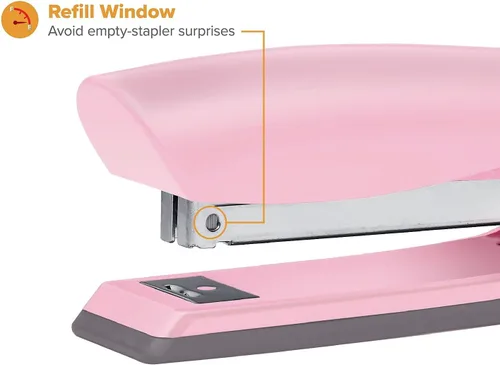 Vista 4 de Bostitch Office Velvet Stapler Value Kit, No-Jam, Includes Staples and Magnetic Staple Remover, Pink (B326-PP-VLT-PNK)
