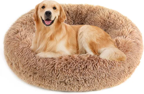 Vista 43 de NOYAL Cama Calmante en Forma de Rosquilla para Perros Pequeños a Medianos y Gatos - Cama de Mascotas de Felpa Sintética Anti-Ansiedad con Funda