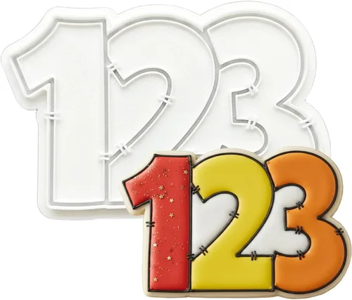 Vista 16 de Juego de cortador de galletas de regreso a clases con sellos de émbolo, 11 piezas, regalos de cocina, cumpleaños, vacaciones, ácido poliláctico 3D