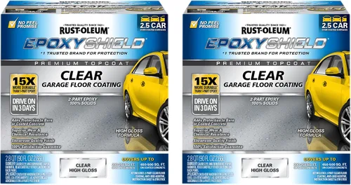 Vista 15 de Rust-Oleum 327081 EPOXYSHIELD - Kit de revestimiento de suelo de garaje, 1 coche, gris oscuro brillante