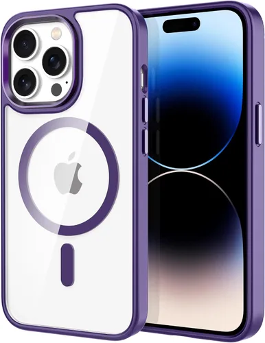 Vista 85 de CACOE Funda magnética para iPhone 12 y iPhone 12 Pro de 6.1 pulgadas - Compatible con MagSafe y soporte magnético para teléfono en el automóvil,