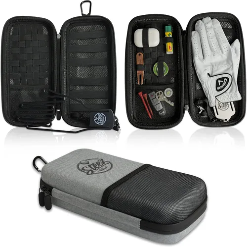 Vista 7 de Accessory Case - Golf Bag Organizer. Airtight, Water-Resistant, Protective Hard Case for Phone, Tees, Ball Markers, Repair Tools, and Golf