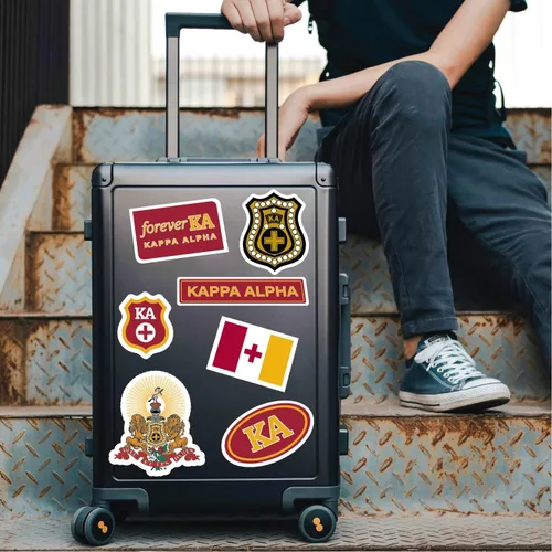 Vista 5 de Hojas de calcomanías Fraternity Kappa Alpha – Calcomanías de vinilo diseñadas a medida de la marca Fraternity con diseños oficiales, adhesivo