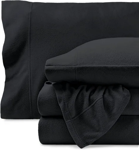 Vista 13 de Bare Home Juego de sábanas de forro polar súper suave, tamaño individual, forro polar extra afelpado, sábanas de cama que no forman bolitas, calidez