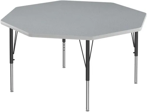 Vista 50 de Correll Mesa rectangular de actividades para el aula de 24 x 48 pulgadas, altura ajustable (19 a 29 pulgadas), parte superior de granito gris, borde