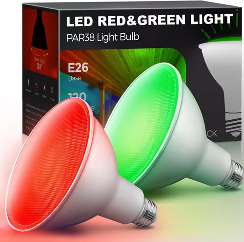 Vista 11 de LOHAS - Bombillas amarillas para insectos para exteriores, luz de inundación LED PAR38 para exteriores, equivalente a 150-200 W, 2000 K,