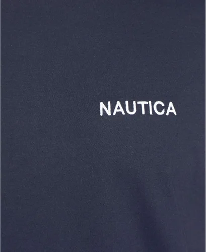 Vista 5 de Nautica - Camiseta de manga corta, color sólido y cuello redondo