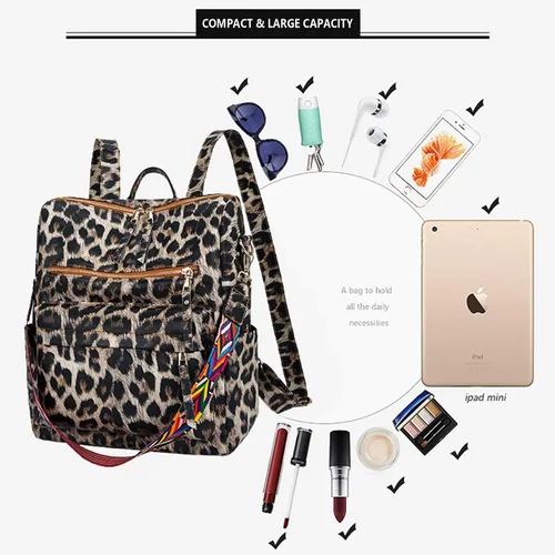 Vista 6 de Mochila para mujer, bolsa convertible de moda, diseño de moda, bolsa de hombro casual, 1, Desgaste