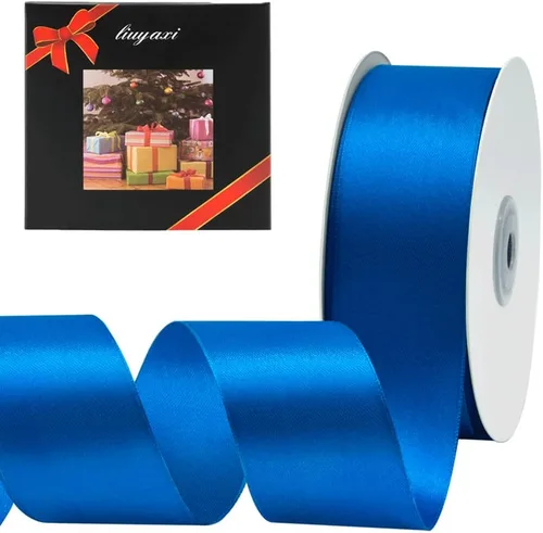 Vista 7 de Cinta de satén verde manzana de doble cara de color sólido de 1/2 pulgada x 25 yardas, cintas perfectas para manualidades, decoración de bodas