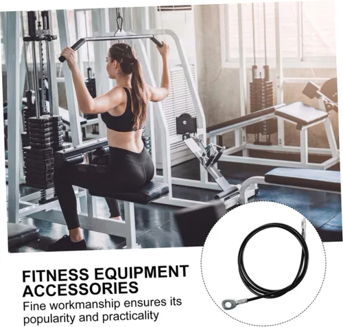 Vista 3 de KESYOO 2 piezas de 0.197 in de diámetro DIY Fitness Cuerda de alambre de acero recubierto de PU Cable de gimnasio para gimnasio en casa Accesorios