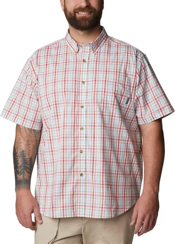 Vista 6 de Columbia Rapid Rivers II - Camisa de manga corta para hombre, Sunset Red Multi Gingham, talla L, Atardecer Rojo Multi Gingham