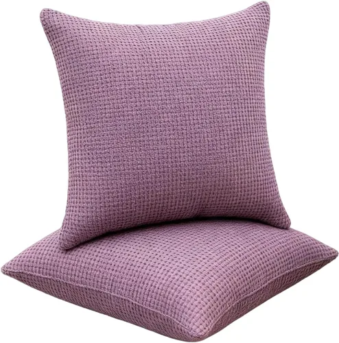 Vista 15 de Almohadas con rellenos incluidos, almohadas de sofá de 18 x 18 pulgadas, almohadas para sofá, azul, paquete de 2, gris claro
