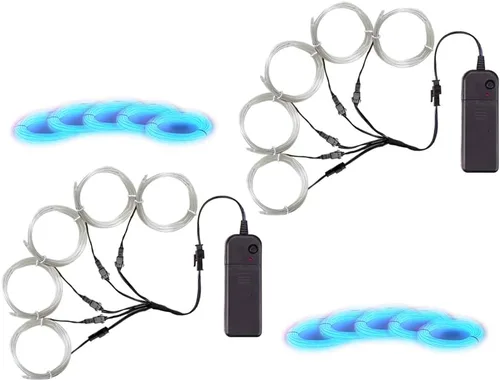 Vista 23 de MaxLax Cable EL, luces de neón portátiles, cable EL 5 en 3.3 ft, alambre electroluminiscente para decoración de Halloween, fiesta de Navidad Ten