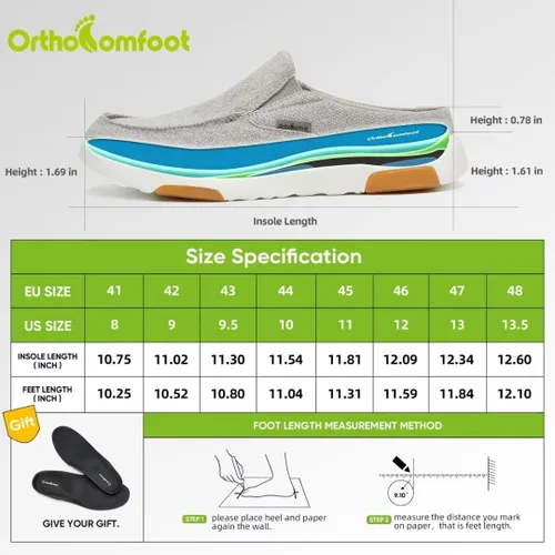 Vista 6 de OrthoComfoot Zapatos de conducción para hombre, fascitis plantar, alivio del dolor de pies y talones, zapatos de trabajo planos vintage suaves