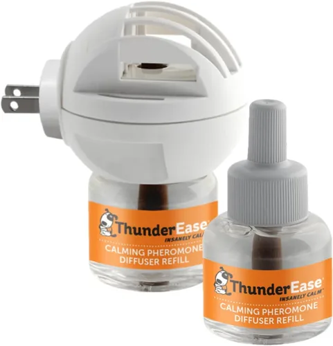 Vista 2 de Kit difusor de feromonas calmantes para perros ThunderEase Impulsado por ADAPTIL Recomendado por veterinarios para aliviar la ansiedad por
