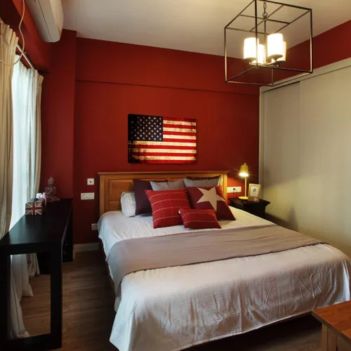Vista 3 de KREATIVE ARTS Lienzo envolvente de galería de gran tamaño con la bandera de Estados Unidos, arte de pared, símbolo de la nación honrada, cuadro
