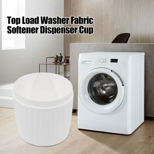 Vista 2 de Taza dispensadora de suavizante de tela apta para lavadora de carga superior Whirlpool – Reemplaza W10850126, W10680195, W10777971, blanco