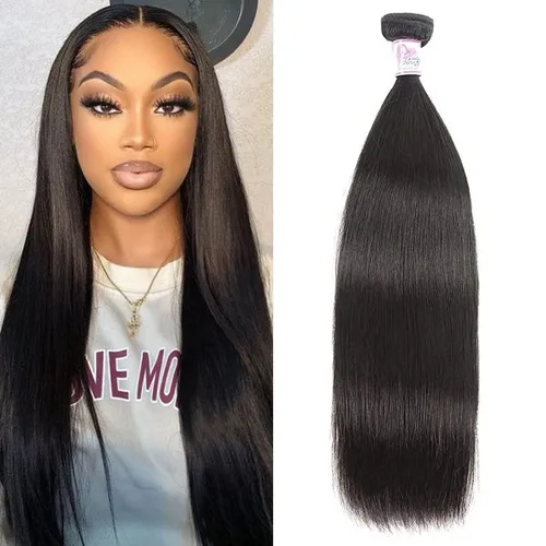 Vista 28 de Beauty Forever Yaki - Extensiones de cabello humano virgen mongol sin procesar, grado 12A, 3 paquetes de cabello humano virgen mongol sin procesar