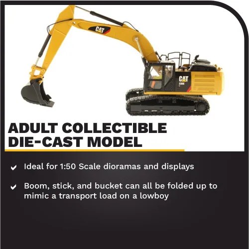 Vista 3 de Diecast Masters 1:50 Excavadora hidráulica híbrida Caterpillar 336E H – High Line Series 85279