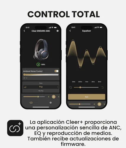Vista 7 de Cleer Audio Enduro ANC Auriculares con cancelación de ruido, color gris Gris claro