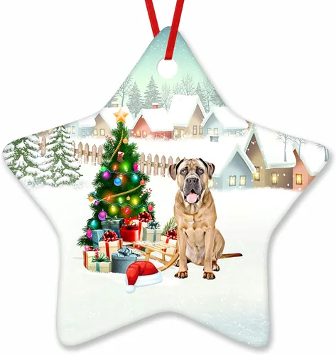 Vista 47 de Prezzy Airedale Terrier - Adorno para decoración de árbol de Navidad, regalos lindos para amantes de los perros, para familiares y amigos, nuevo