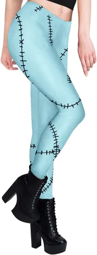 Vista 2 de AOBUTE Leggings de Halloween elásticos estampados para mujer